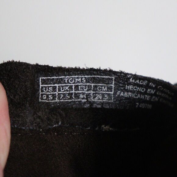 Toms Leila Chocolate Suede Multi Textile Booties 9.5 - Picture 7 of 7